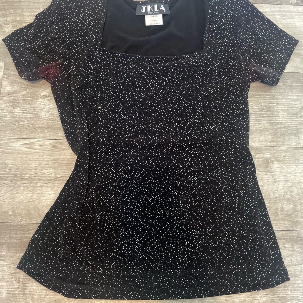 Y2K sparkly going out top small